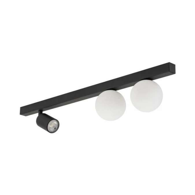 Lampa sufitowa z dwoma kloszami ze szkła i ruchomym spotem VOX 10001 TK Lighting