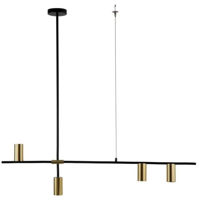 Lampa wisząca ARIZONA 4 czarna/złota LP‑074/4PL BK/GD Light Prestige