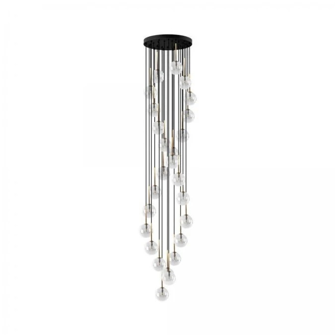 Lampa wisząca AURORA z 26 przezroczystymi kloszami na G9 wysokość 2.4m 10258 TK Lighting