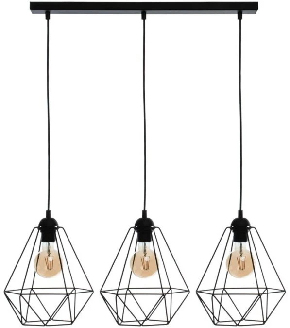 Lampa wisząca BASKET BLACK 3xE27 MLP7215 Milagro