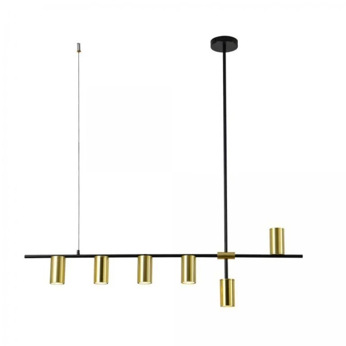 Lampa wisząca ARIZONA 6 czarna/złota LP‑074/6PL BK/GD Light Prestige