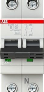 Wyłącznik nadmiarowo-prądowy, 1P+N, charakterystyka B, 100A, 6kA, AC | S201-B100NA 2CDS251103R0825 Wyłącznik nadmiarowo-prądowy, 1P+N, charakterystyka B, 100A, 6kA, AC | S201-B100NA 2CDS251103R0825
