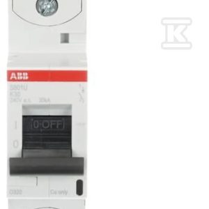 Wyłącznik nadmiarowo-prądowy, 1P, charakterystyka K, 30A, 25kA, AC | S801U-K30 2CCS881017R0527 Wyłącznik nadmiarowo-prądowy, 1P, charakterystyka K, 30A, 25kA, AC | S801U-K30 2CCS881017R0527