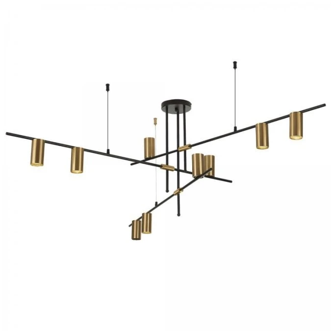 Lampa wisząca ARIZONA 9 czarna/złota LP‑074/9PL BK/GD Light Prestige