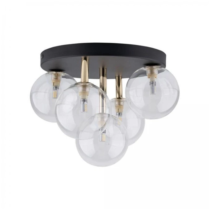 Lampa sufitowa z czarno‑złotymi elementami NILOS 5xG9 758 TK Lighting