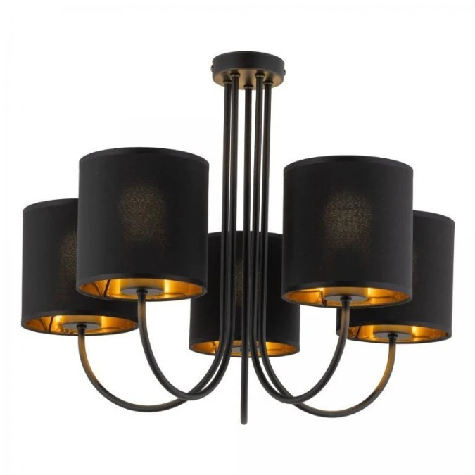 Lampa sufitowa TORENS 5 ‑ punktowa Czarno złoty 4595 TK Lighting