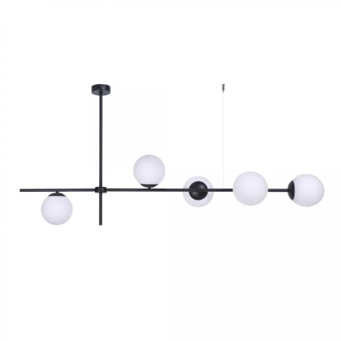 Lampa sufitowa VUELTA czarna, szklane klosze Ø16 cm, gwint E27 K‑4735 Kaja Lighting