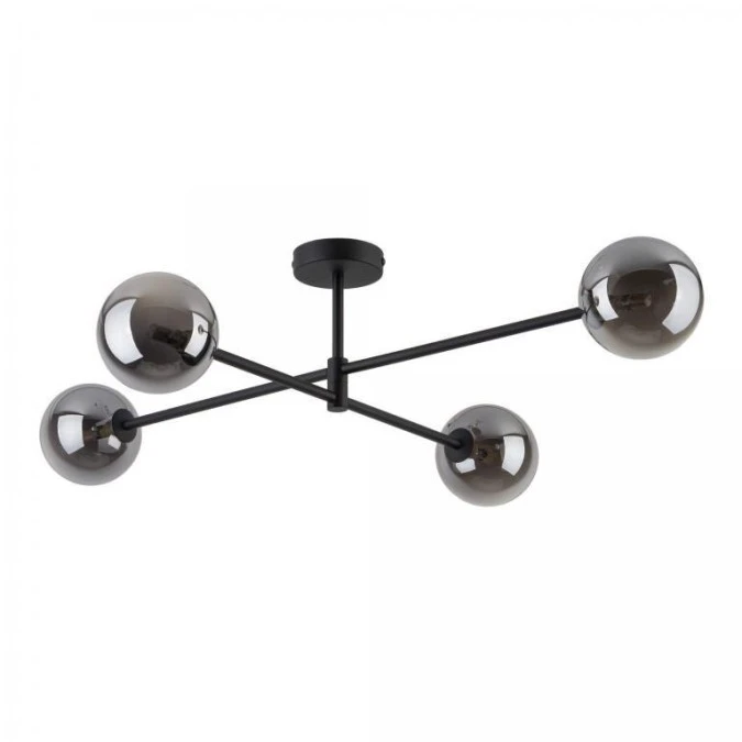 Lampa sufitowa z 4 grafitowymi szklanymi kloszami G9 SARIUS BLACK/GRAPHITE 6235 TK Lighting