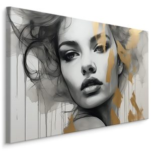 Obraz Ścienny Abstrakcyjny Portret Kobiety 30x20cm 124521