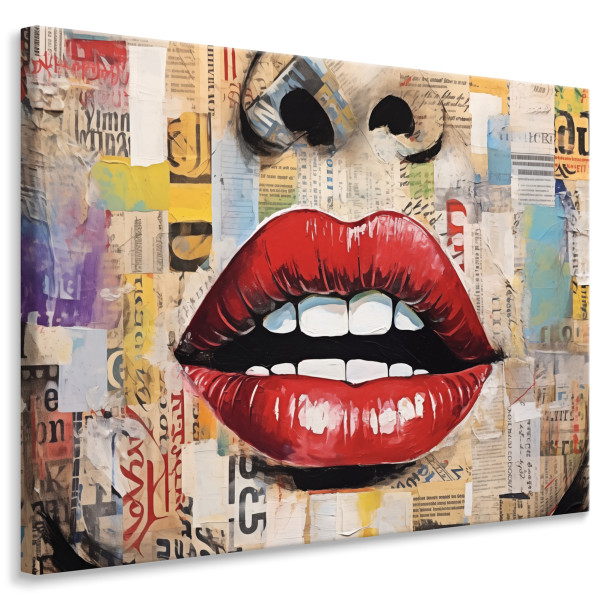 Obraz Ścienny Czerwone Usta W Stylu Pop-Art 30x20cm 202043