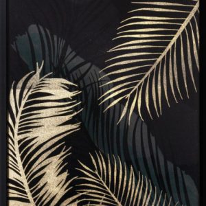 Obraz ścienny glamour czarno-złoty 53×73 cm 701792