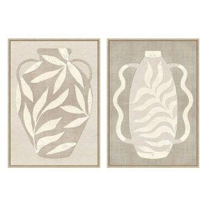 Obraz ścienny na płótnie dyptyk 2 szt. 70×50 cm beżowy 992508