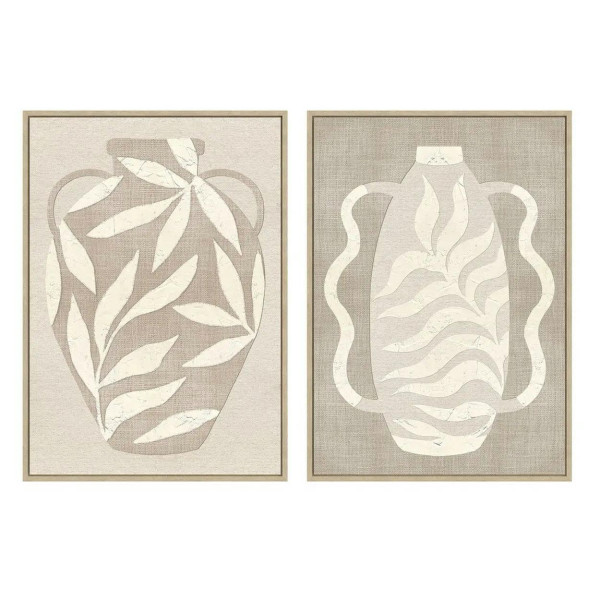 Obraz ścienny na płótnie dyptyk 2 szt. 70x50 cm beżowy 992508
