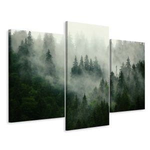 Obraz Ścienny Tryptyk LAS WE MGLE Efekt 3D 60x40cm 137225 Obraz Ścienny Tryptyk LAS WE MGLE Efekt 3D 60x40cm 137225