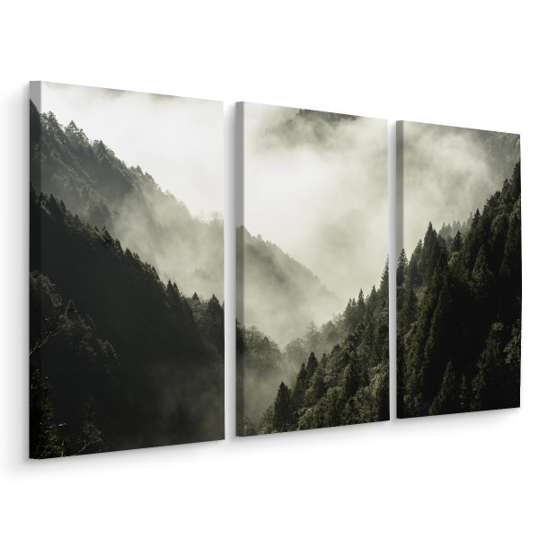 Obraz Ścienny Tryptyk LEŚNY KRAJOBRAZ 3D 150x100cm 138558