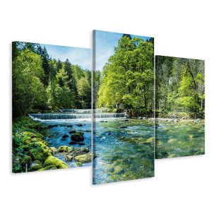 Obraz Ścienny Tryptyk Widok Na Wodospad 180x120cm 138484 Obraz Ścienny Tryptyk Widok Na Wodospad 180x120cm 138484