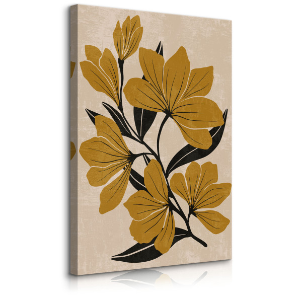 Obraz Suszone Brązowe Kwiaty Polne Boho 20x30cm 342119