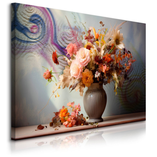 Obraz Suszone Kwiaty Na Betonowym Tle 90x60cm 754836