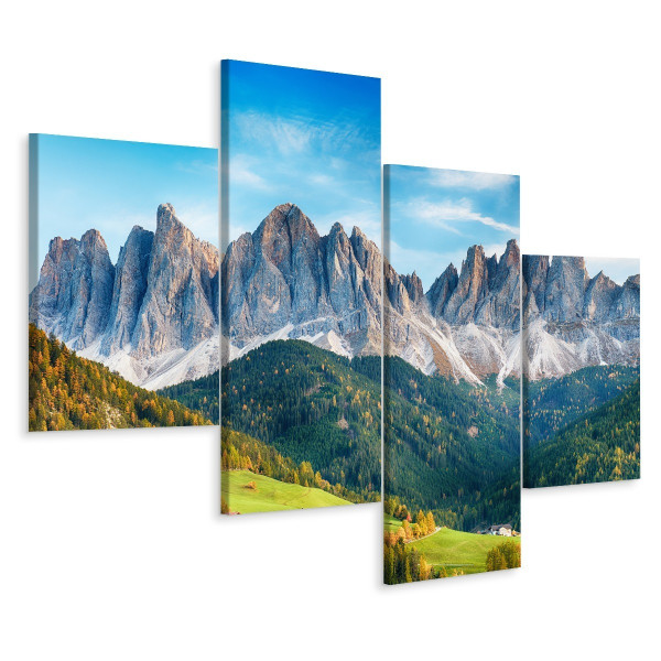 Obraz Tetraptyk Krajobraz Górski Efekt 3D 80x50cm 136933