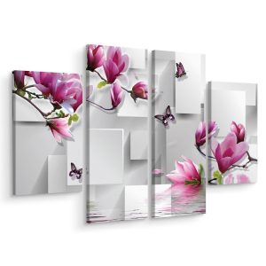 Obraz Tetraptyk MAGNOLIE Motyle Abstrakcja 160x120cm 138626 Obraz Tetraptyk MAGNOLIE Motyle Abstrakcja 160x120cm 138626