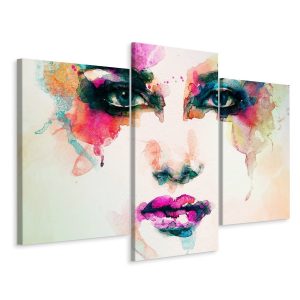 Obraz Tryptyk Akwarelowy PORTRET Kobiety 120x80cm 138589 Obraz Tryptyk Akwarelowy PORTRET Kobiety 120x80cm 138589