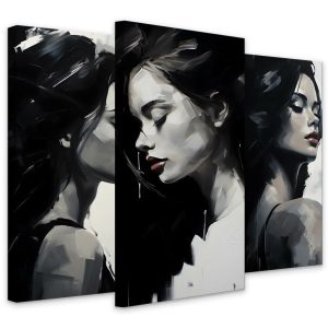 Obraz TRYPTYK Czarno-Białe Portrety 60x40cm 205654 Obraz TRYPTYK Czarno-Białe Portrety 60x40cm 205654