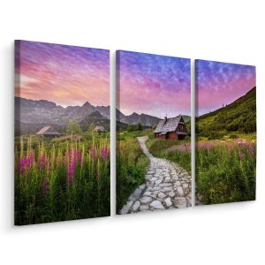Obraz Tryptyk Do Salonu TATRY Hala Gąsienicowa 150x100cm 137837 Obraz Tryptyk Do Salonu TATRY Hala Gąsienicowa 150x100cm 137837
