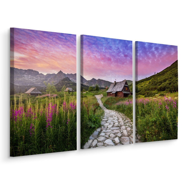 Obraz Tryptyk Do Salonu TATRY Hala Gąsienicowa 60x40cm 137866