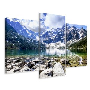 Obraz Tryptyk GÓRY Jezioro Morskie Oko 3D 150x100cm 137751