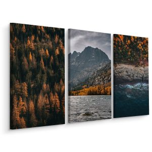 Obraz Tryptyk Jesienne Krajobrazy Widok 3D 120x80cm 139011 Obraz Tryptyk Jesienne Krajobrazy Widok 3D 120x80cm 139011