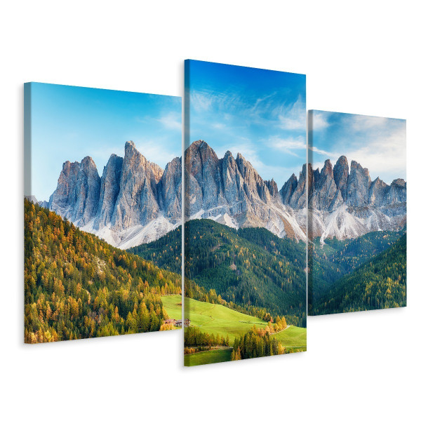 Obraz Tryptyk KRAJOBRAZ Górski Drzewa 3D 90x60cm 138869