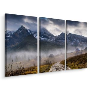 Obraz Tryptyk KRAJOBRAZ Górski we Mgle 3D 150x100cm 137858 Obraz Tryptyk KRAJOBRAZ Górski we Mgle 3D 150x100cm 137858