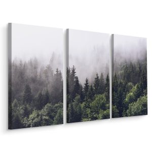 Obraz Tryptyk Krajobraz Leśny We Mgle 150x100cm 135927 Obraz Tryptyk Krajobraz Leśny We Mgle 150x100cm 135927
