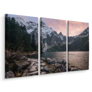 Obraz Tryptyk Las JEZIORO w Górach Natura 150x100cm 139093 Obraz Tryptyk Las JEZIORO w Górach Natura 150x100cm 139093