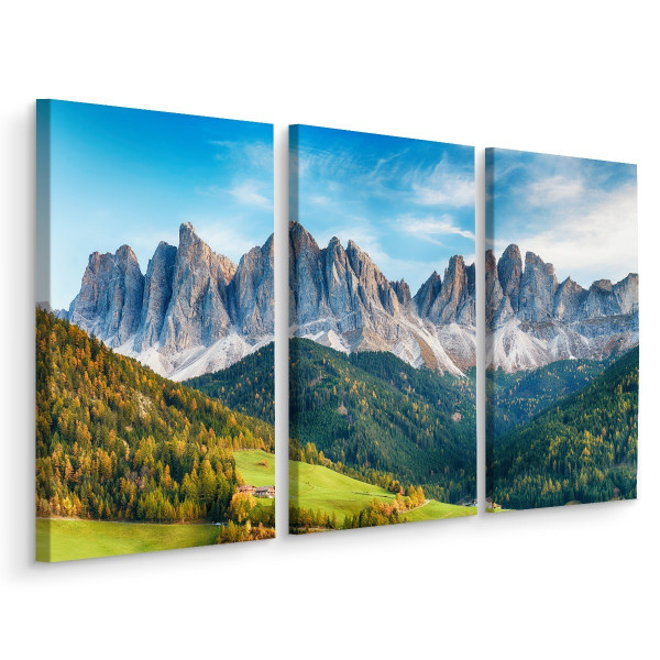 Obraz Tryptyk LAS w Górach Krajobraz 3D 180x120cm 135949