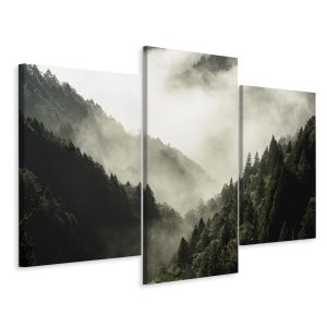 Obraz Tryptyk LAS WE MGLE Natura 3D 60x40cm 137205 Obraz Tryptyk LAS WE MGLE Natura 3D 60x40cm 137205