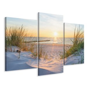 Obraz Tryptyk Morze PLAŻA Zachód Słońca 3D 60x40cm 138617 Obraz Tryptyk Morze PLAŻA Zachód Słońca 3D 60x40cm 138617