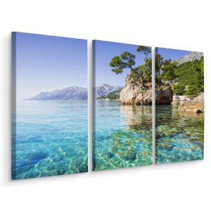 Obraz Tryptyk MORZE Skały Pejzaż Natura 3D 120x80cm 135750 Obraz Tryptyk MORZE Skały Pejzaż Natura 3D 120x80cm 135750