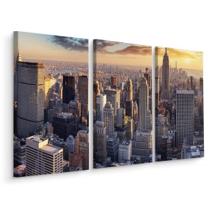 Obraz TRYPTYK Panorama Nowego Jorku 3D 120x80cm 136810 Obraz TRYPTYK Panorama Nowego Jorku 3D 120x80cm 136810
