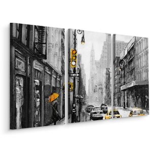 Obraz Tryptyk Panorama Nowego Jorku Widok 3D 180x120cm 138604 Obraz Tryptyk Panorama Nowego Jorku Widok 3D 180x120cm 138604