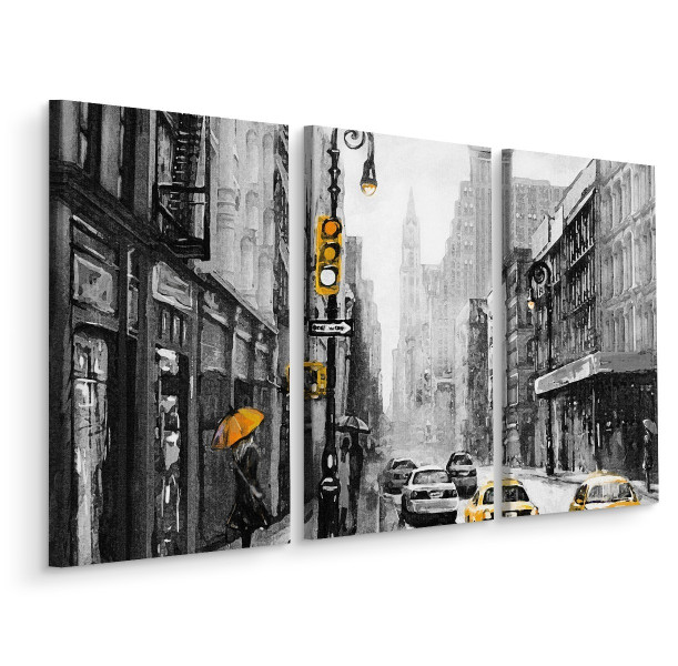 Obraz Tryptyk Panorama Nowego Jorku Widok 3D 180x120cm 138604