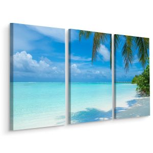 Obraz TRYPTYK Plaża Ocean Natura Pejzaż 3D 150x100cm 136636 Obraz TRYPTYK Plaża Ocean Natura Pejzaż 3D 150x100cm 136636