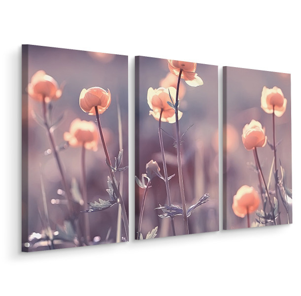 Obraz Tryptyk Wiosenne KWIATY Przyroda 3D 180x120cm 137815