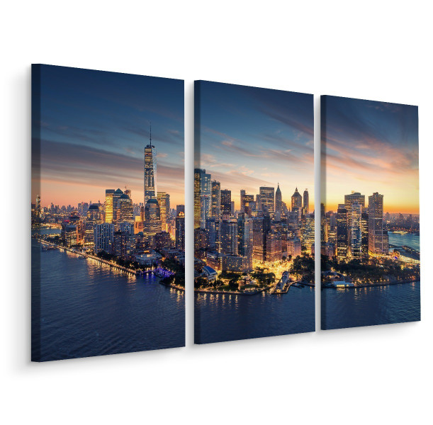 Obraz Tryptyk Wschód Słońca NEW YORK 3D 150x100cm 138872