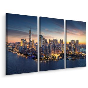 Obraz Tryptyk Wschód Słońca NEW YORK 3D 60x40cm 138908 Obraz Tryptyk Wschód Słońca NEW YORK 3D 60x40cm 138908