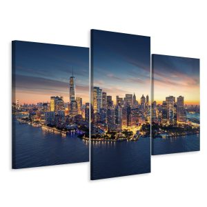 Obraz Tryptyk Wschód Słońca NOWY JORK 3D 150x100cm 138995 Obraz Tryptyk Wschód Słońca NOWY JORK 3D 150x100cm 138995