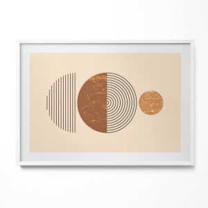 Obraz w białej ramie, Geometryczna sztuka 100x70cm 414278
