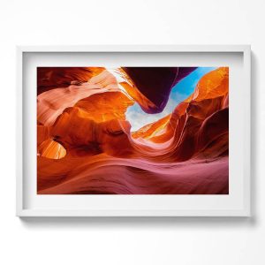 Obraz w białej ramie, Pejzaż skały kanionu 70×50 cm 414036 Obraz w białej ramie, Pejzaż skały kanionu 70×50 cm 414036