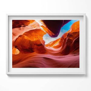 Obraz w białej ramie, Pejzaż skały kanionu 80×60 cm 414083 Obraz w białej ramie, Pejzaż skały kanionu 80×60 cm 414083