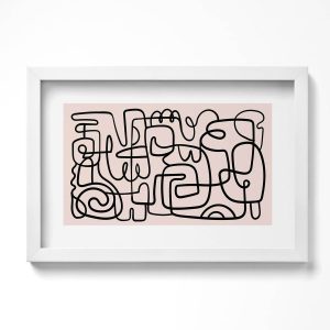 Obraz w białej ramie, Sztuka abstrakcyjne kształty 30×20 cm 413981 Obraz w białej ramie, Sztuka abstrakcyjne kształty 30×20 cm 413981